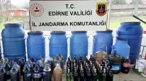 Edirne'de 1560 litre kaçak içki operasyonunda ele geçirme yapıldı.